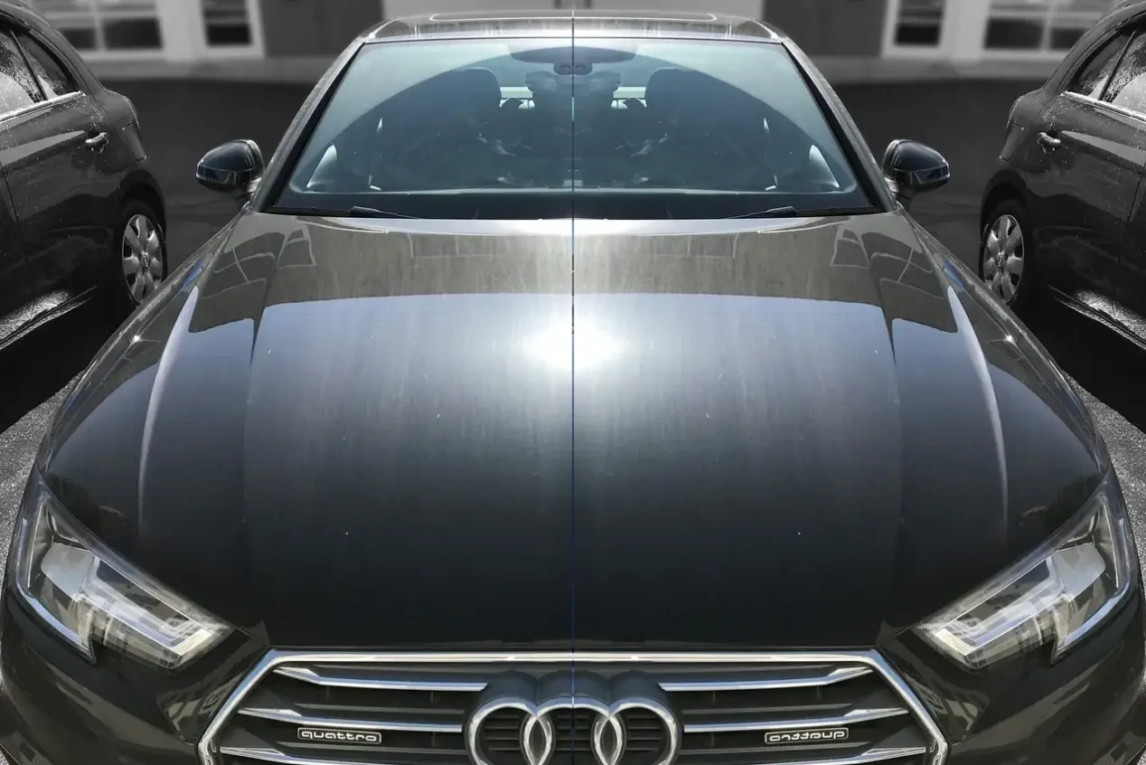 Nachher Zustand - Professionell aufbereitetes Fahrzeug nach Fahrzeugpflege in Kempten